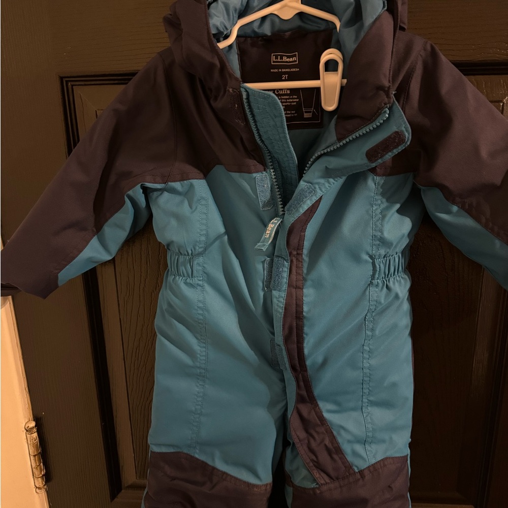 2 Toddler LL bean snowsuits.  Lightly worn.  2T and 3T.  Full body suits.